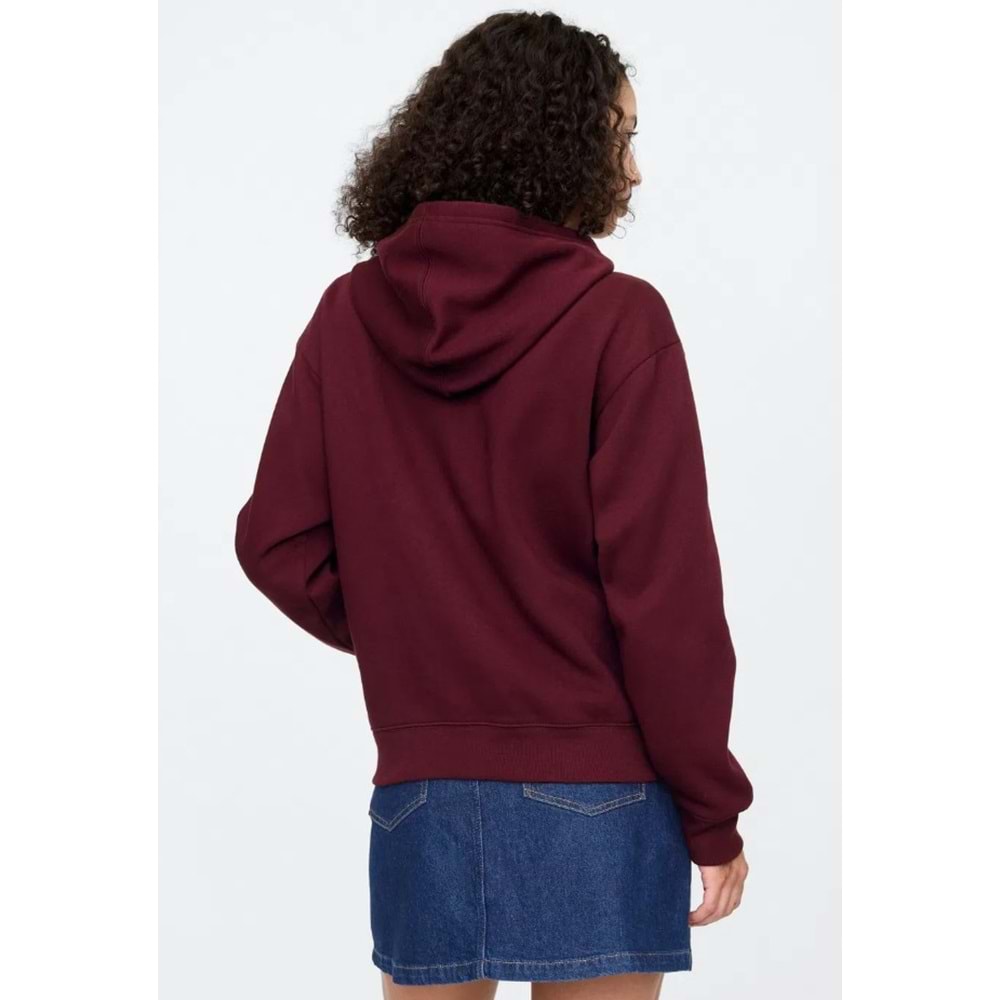 Gap V-Gap Logo Fleece Herıtage Fz Hd 678782 Hoodie Kapüşonlu Fermuarlı Kadın Sweatshirt