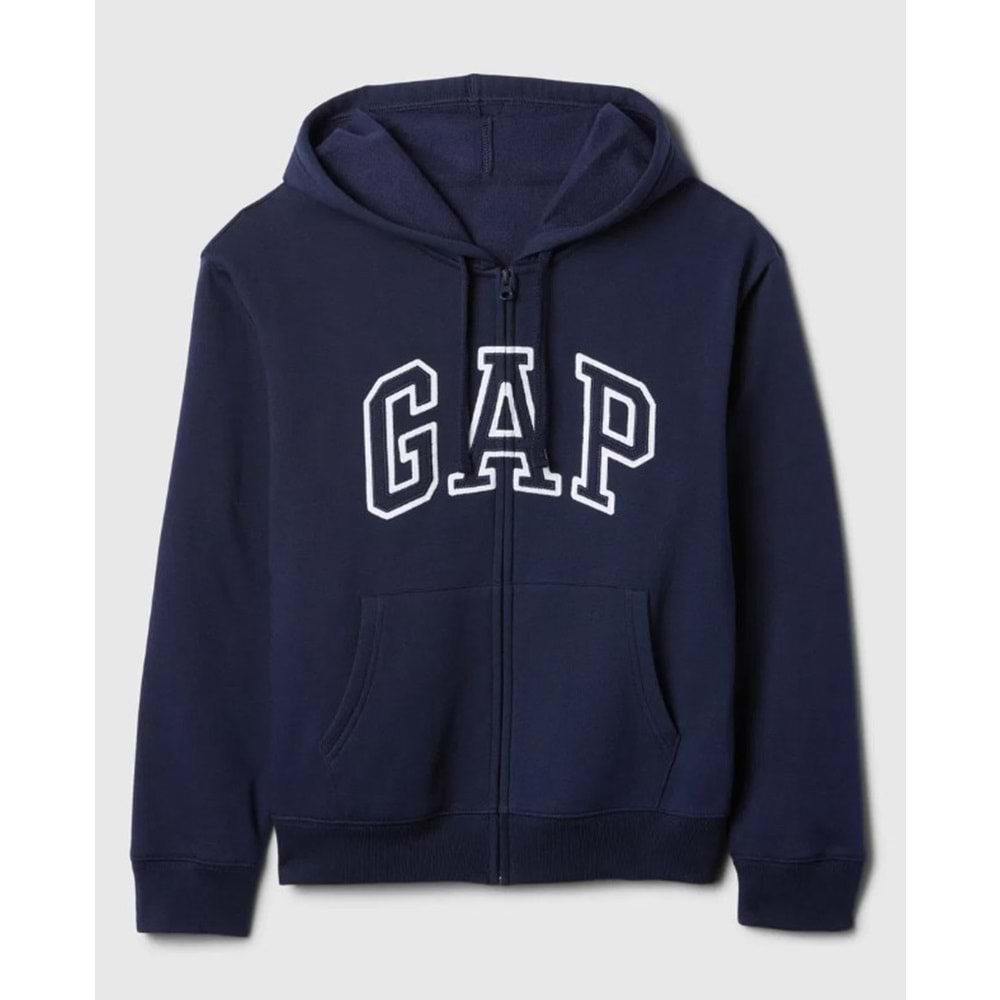 Gap V-Gap Logo Fleece Herıtage Fz Hd 678782 Hoodie Kapüşonlu Fermuarlı Kadın Sweatshirt