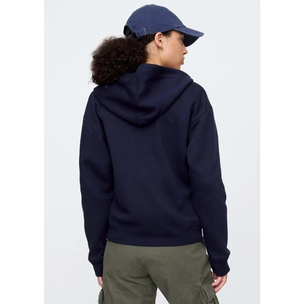 Gap V-Gap Logo Fleece Herıtage Fz Hd 678782 Hoodie Kapüşonlu Fermuarlı Kadın Sweatshirt