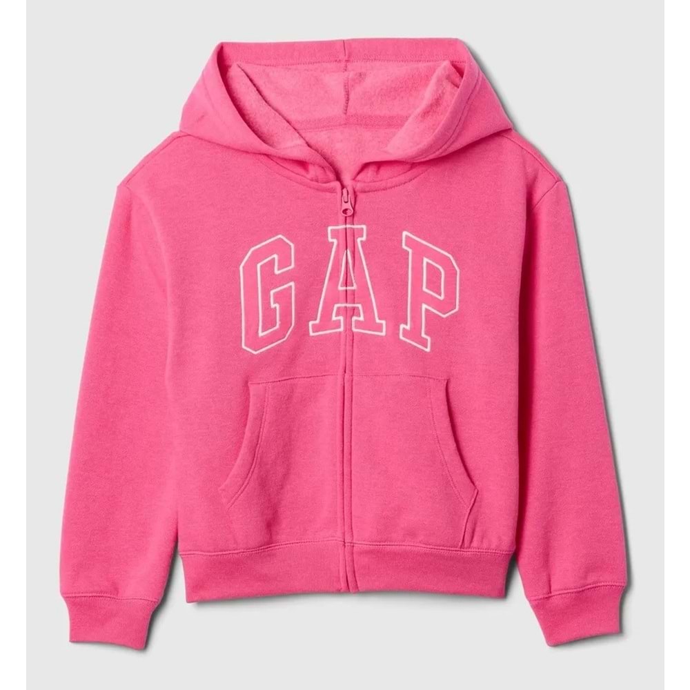 Gap V-Bas Heritage Gap Logo Baskılı Kapüşonlu Çocuk Sweatshirt
