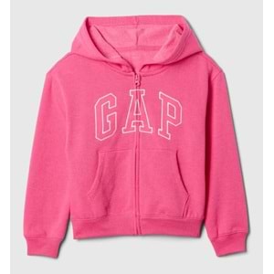 Gap V-Bas Heritage Gap Logo Baskılı Kapüşonlu Çocuk Sweatshirt