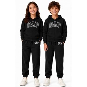 Gap V-Bas Heritage Gap Logo Baskılı Kapüşonlu Çocuk Sweatshirt