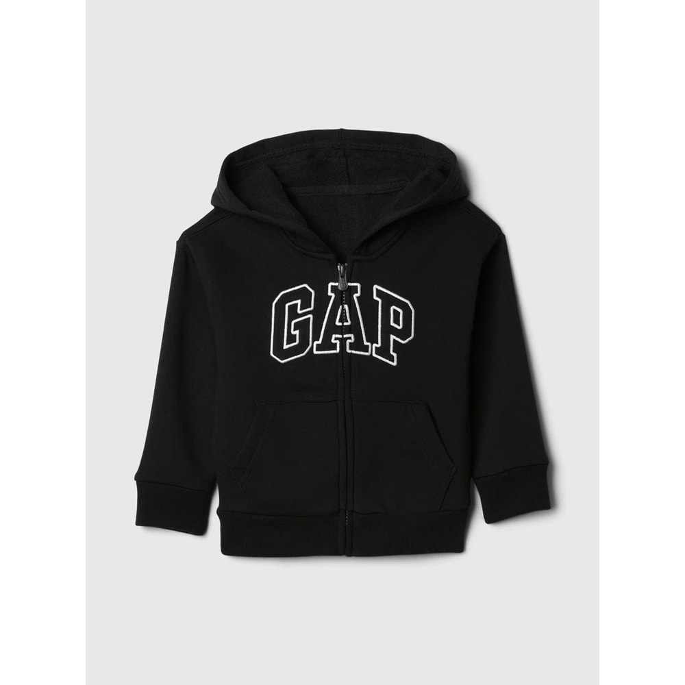 Gap V-Bas Heritage Gap Logo Baskılı Kapüşonlu Çocuk Sweatshirt