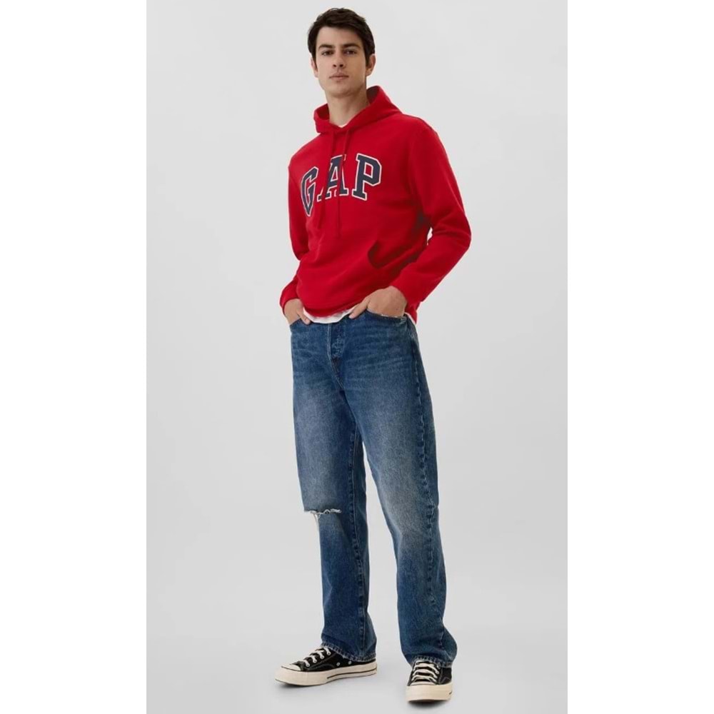 Gap V-Heritage Gap Logo SNL 674148 Erkek Kapüşonlu Sweatshirt