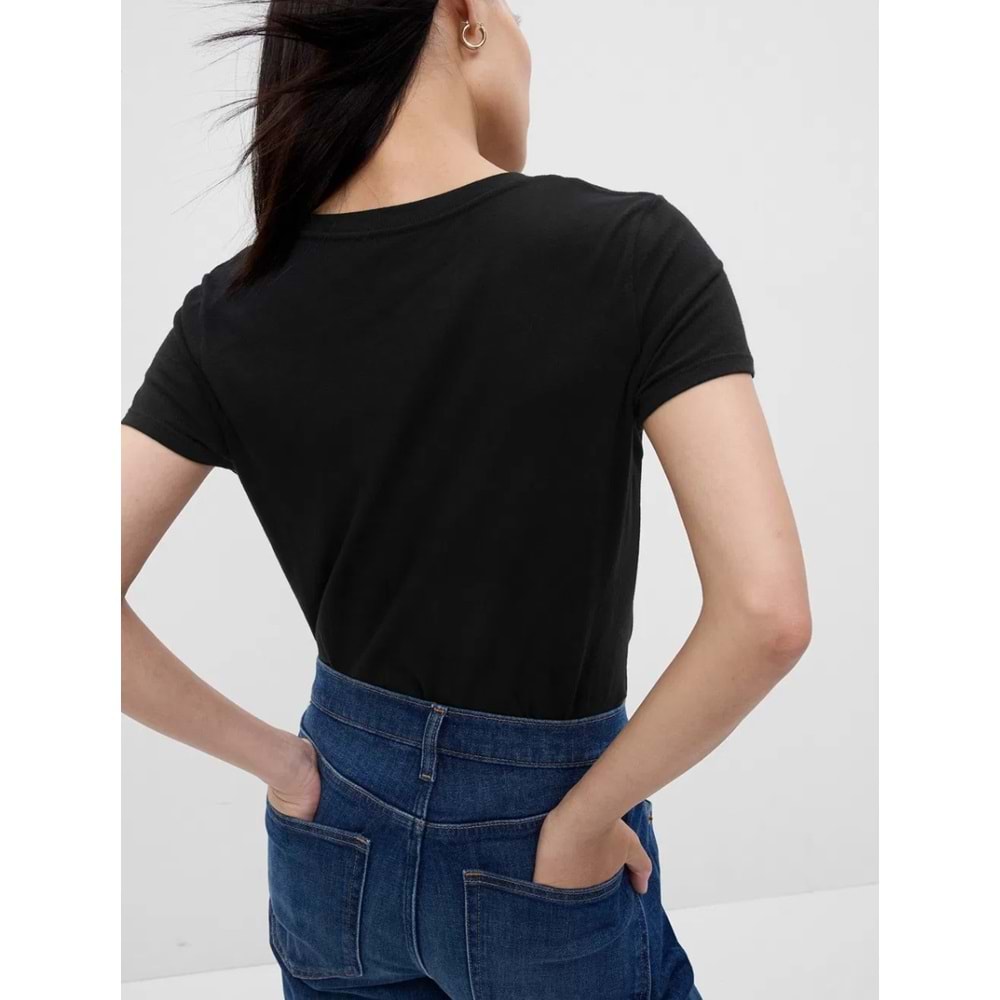 Gap Logo T-Shirt 729555000 V-Gap Ss Clsc Tee Kadın Tişört