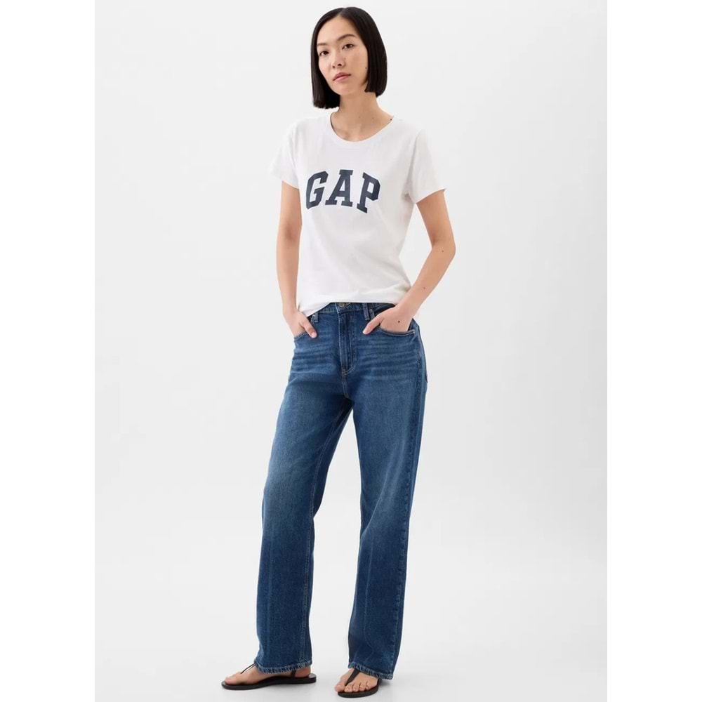 Gap Logo T-Shirt 729555000 V-Gap Ss Clsc Tee Kadın Tişört