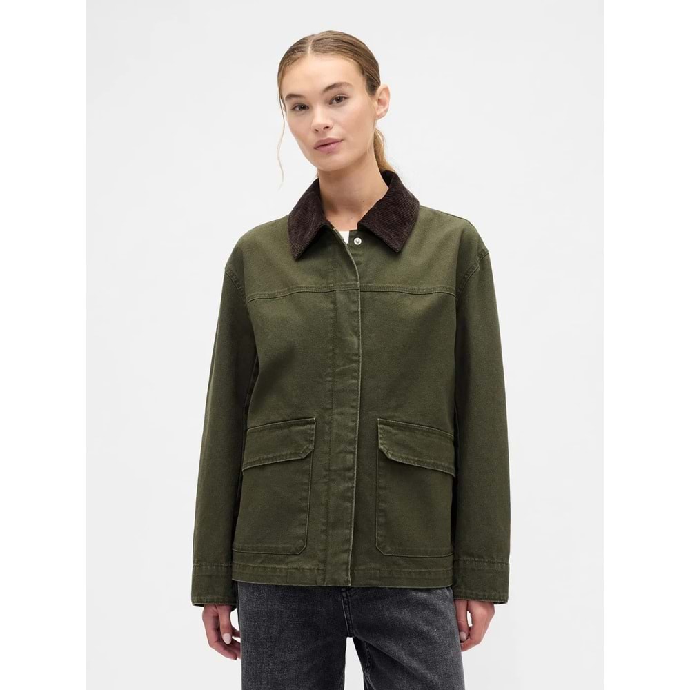 Gap Relaxed Canvas Barn 791285 Kadın Ceket