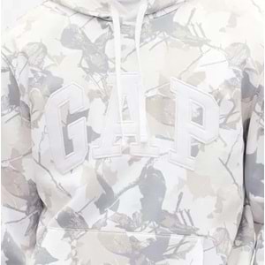 Gap 821645 Kamuflaj Logo Erkek Kapüşonlu Sweatshirt