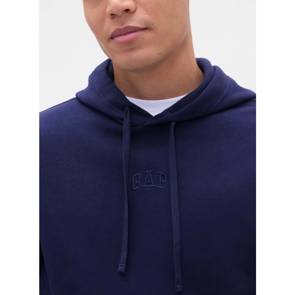 Gap 323141835 Relaxed Gap Mini-Logo Sweatshirt Erkek Kapüşonlu Sweatshirt