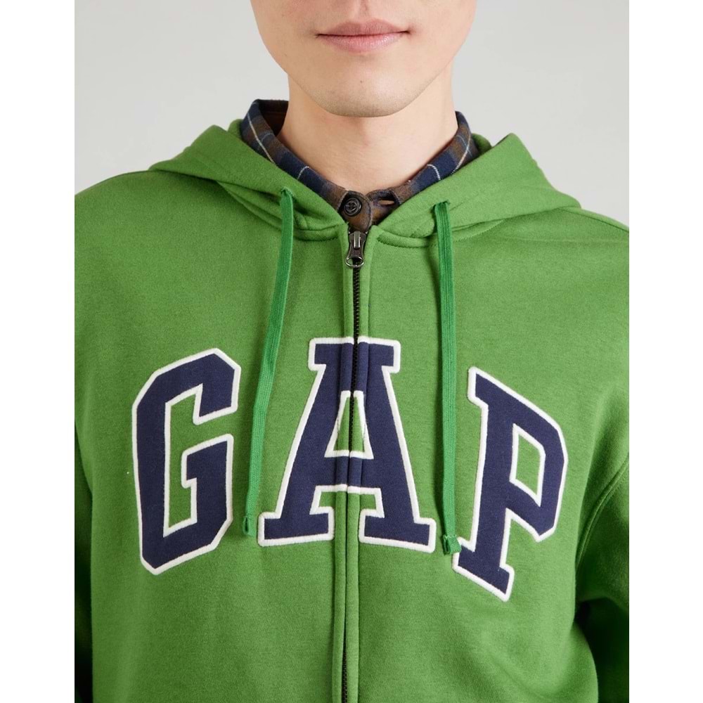 Gap V-Heritage Gap Logo Fz-Snl 674144 Erkek Kapüşonlu Fermuarlı Sweatshirt