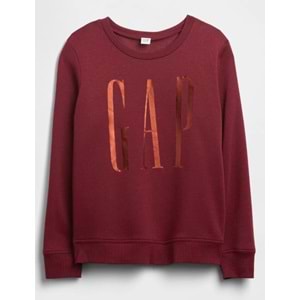 Gap Doorbuster Logo Sweatshirt 800444 Bisiklet Yaka Fleece Sweatshirt Kadın Sweatshirt