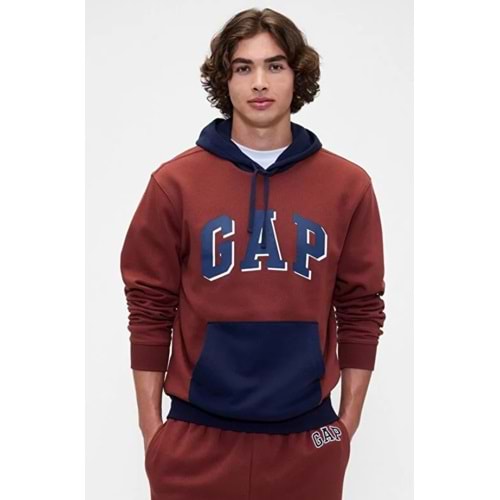 Gap 795560 Relaxed Logo Colorblock Erkek Kapüşonlu Sweatshirt