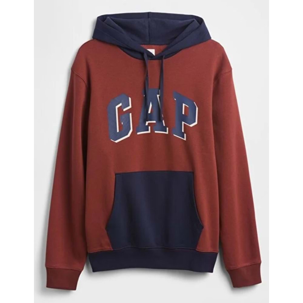 Gap 795560 Relaxed Logo Colorblock Erkek Kapüşonlu Sweatshirt