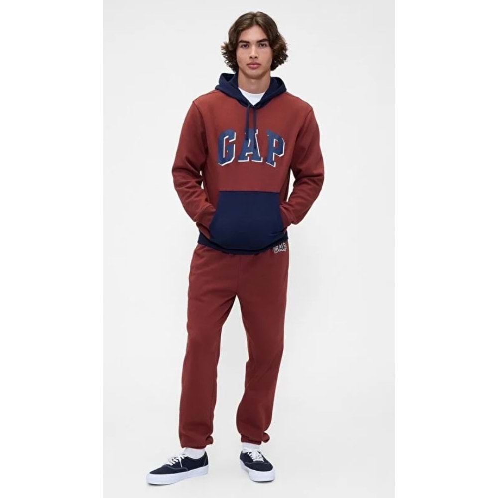 Gap 795560 Relaxed Logo Colorblock Erkek Kapüşonlu Sweatshirt