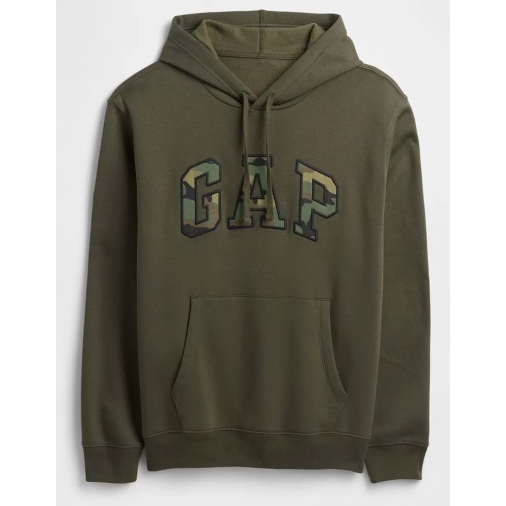 Gap Relaxed Gap Logo Camo Fıll 799757 Erkek Kapüşonlu Sweatshirt