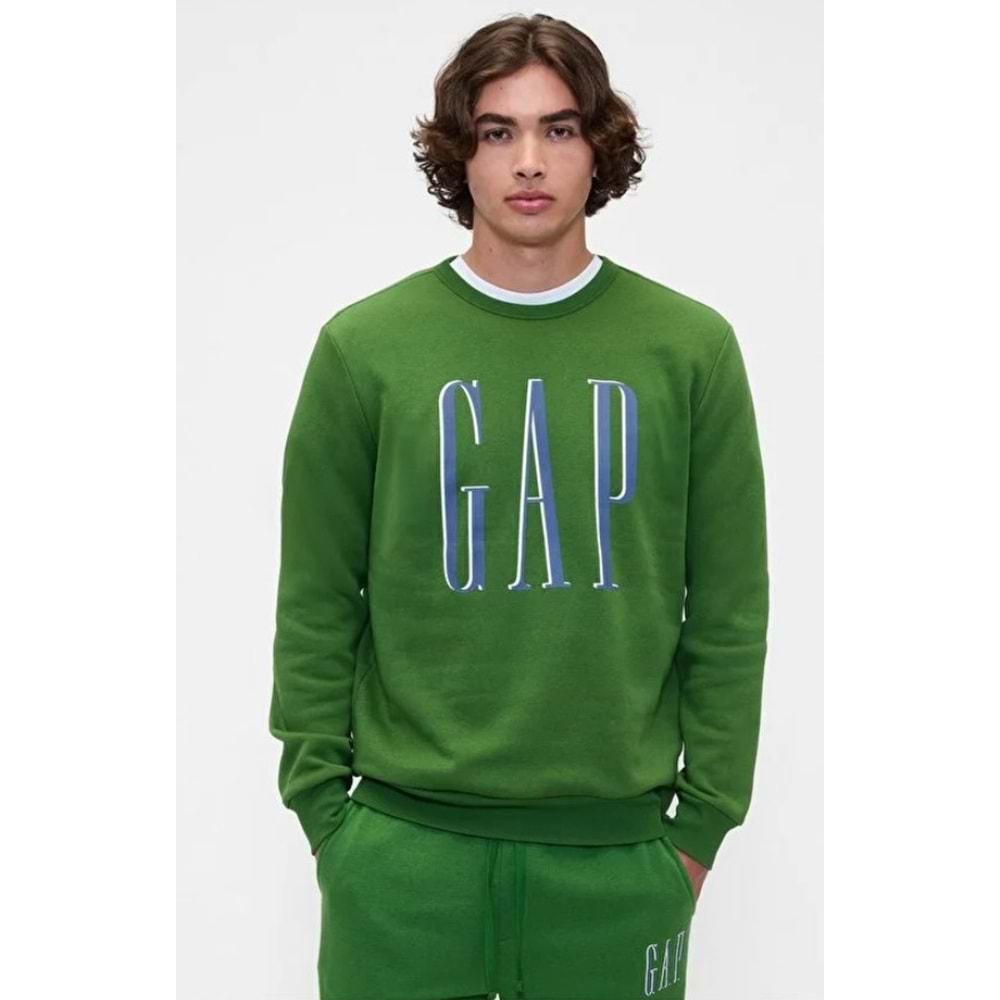 Gap 645634 Gap Logo Fleece Sweatshirt Erkek Sweatshirt