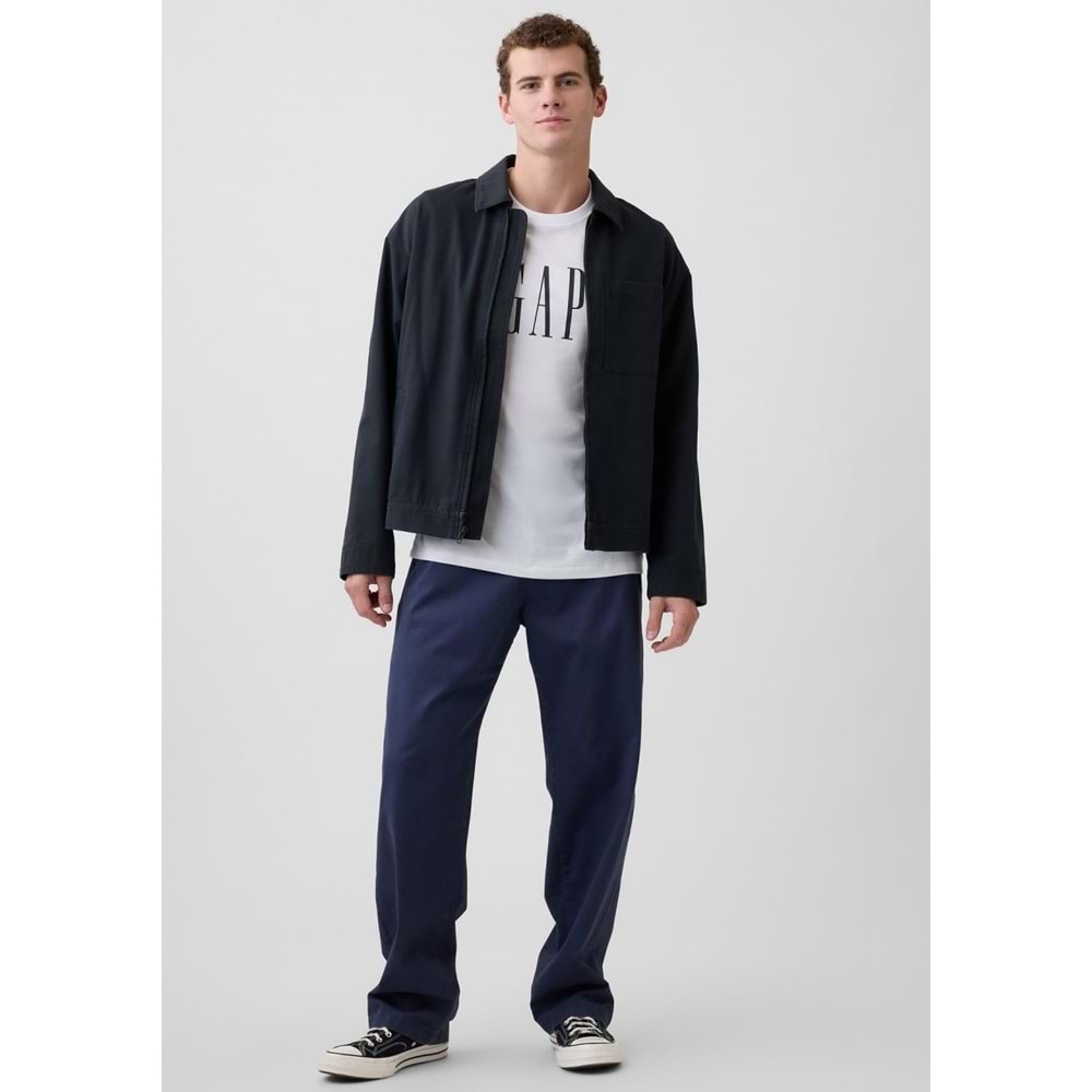 Gap SS26 V-Everyday Soft Corp Logo Tee 889543 Kısa Kol Tişört Erkek T-Shirt