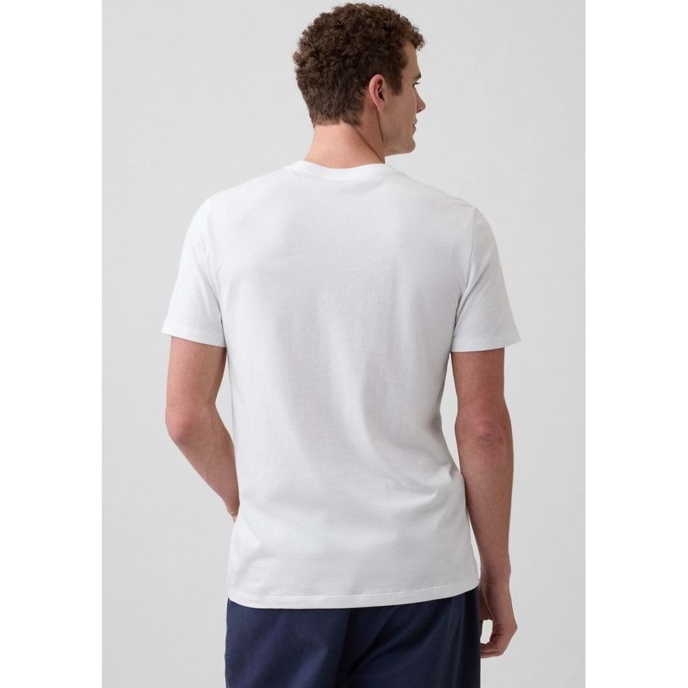 Gap SS26 V-Everyday Soft Corp Logo Tee 889543 Kısa Kol Tişört Erkek T-Shirt