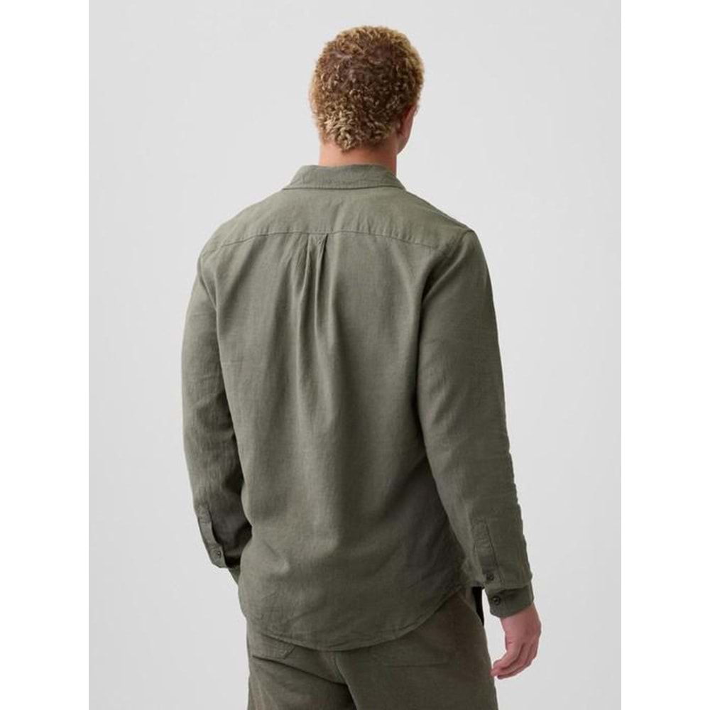 Gap Keten Karışımı Standart Fit Gömlek 8879521108 Erkek Gömlek