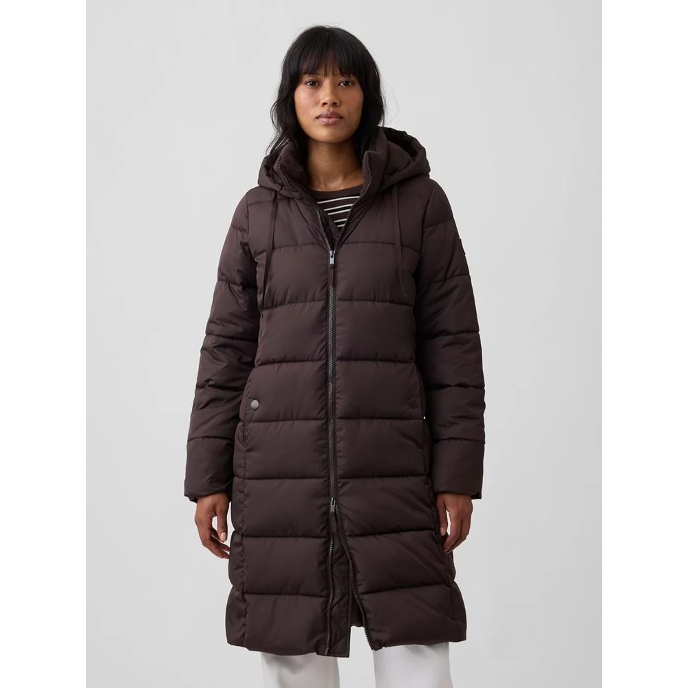 Gap Relaxed Midi Puffer Şişme Mont 910112 Kadın Mont