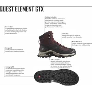 Salomon L41457100 Quest Element Gtx Gore-Tex® Erkek Outdoor Bot