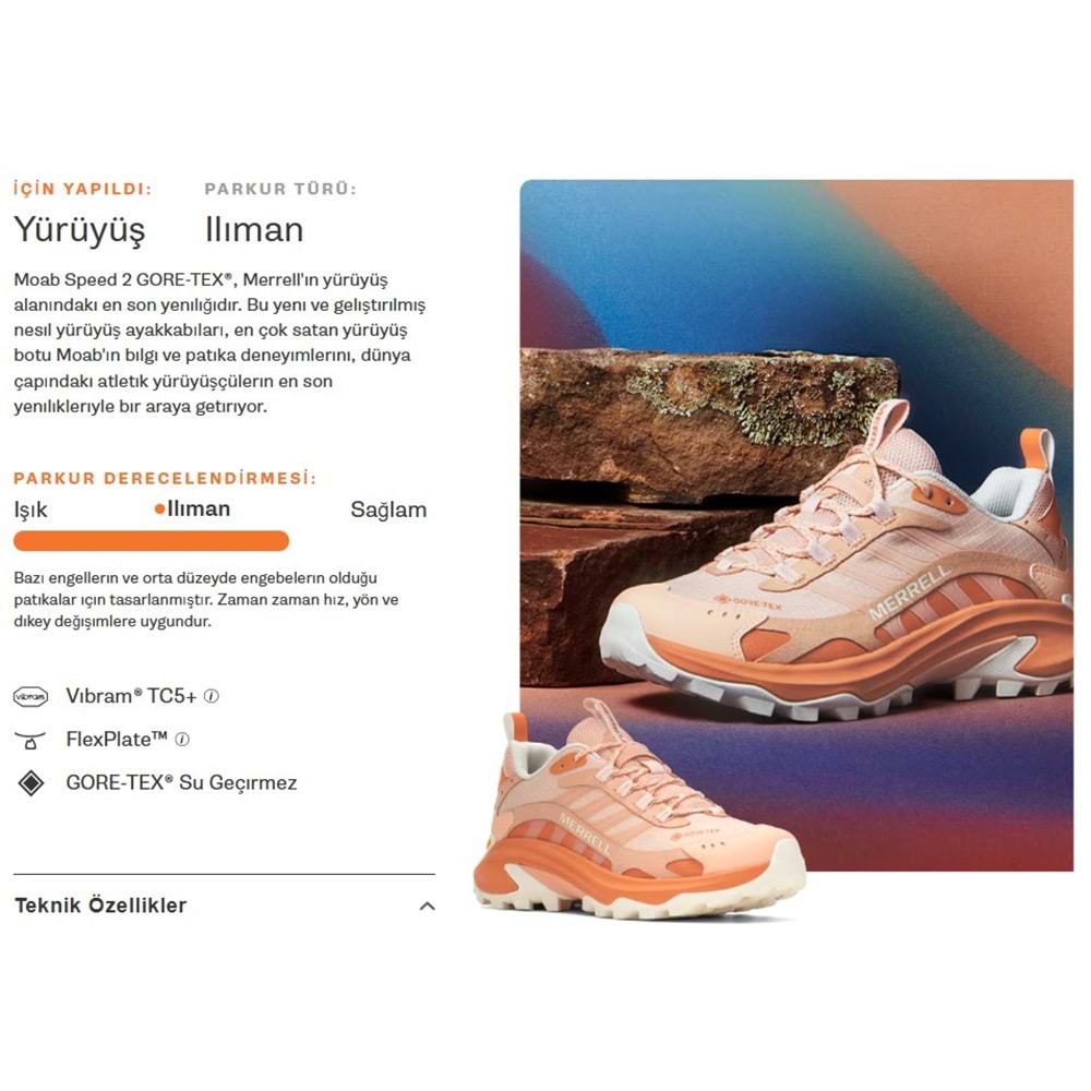 Merrell Moab Speed 2 Gtx Gore-Tex® J037840 Unisex Spor Ayakkabı