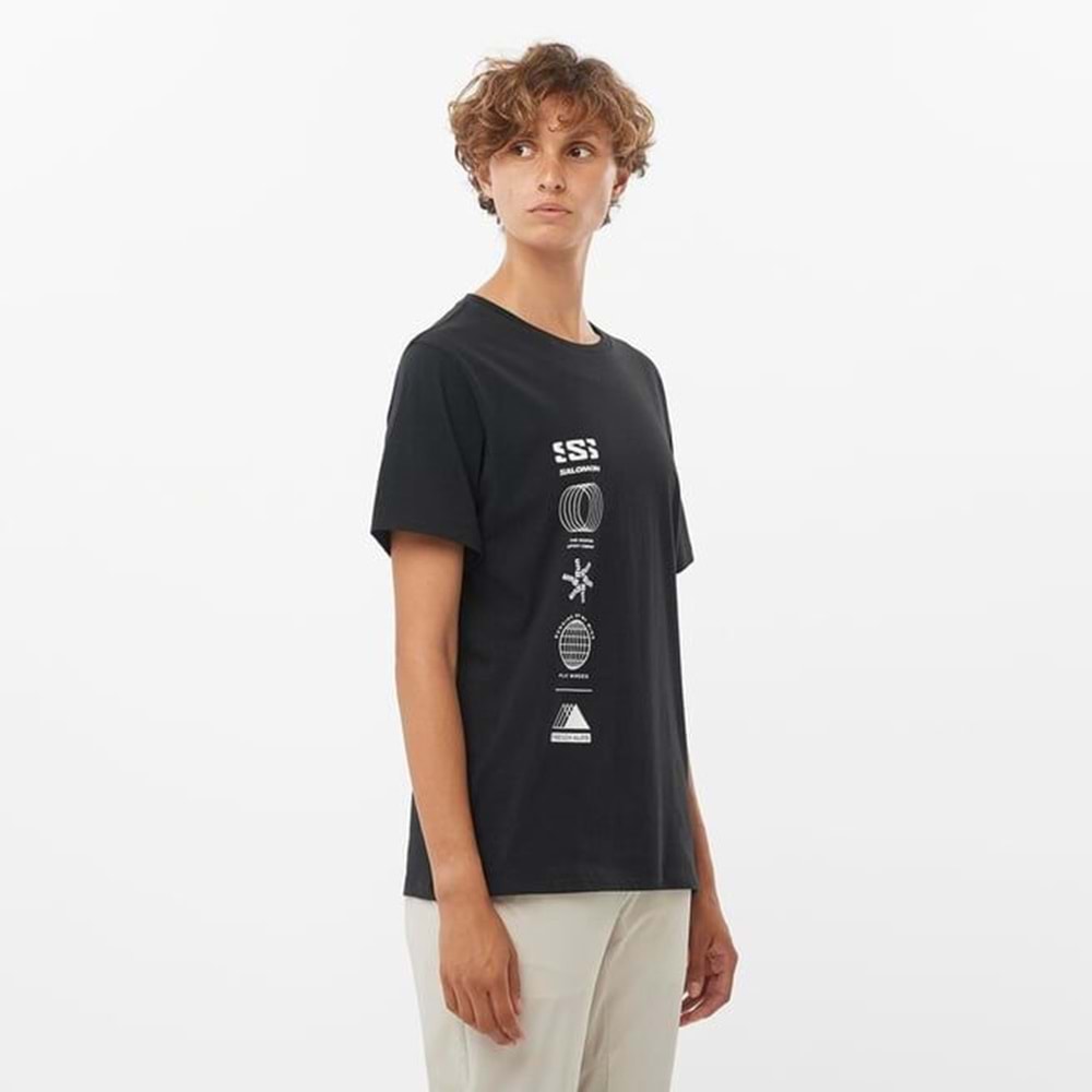 Salomon LC2233100 Logo Combo SS Tee W Tişört Kadın T-Shirt