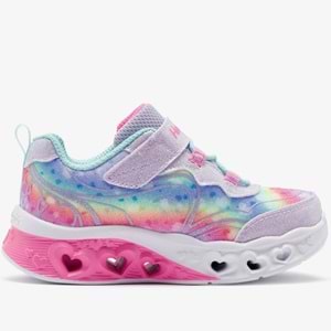 Skechers Flutter Heart Lights - Groovy Swirl 303253N-LVAQ Işıklı Ortopedik Çocuk Spor Ayakkabı