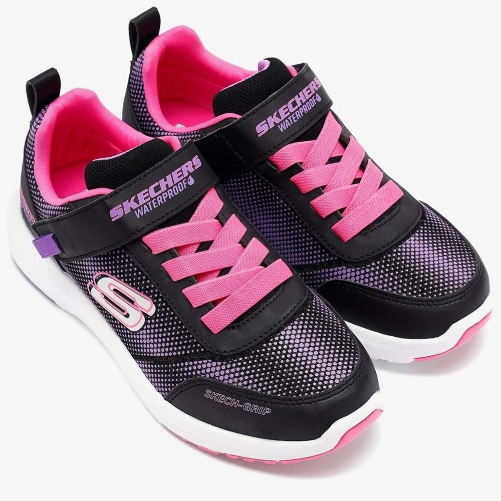 Skechers Dynamic Tread Journey Time 303387L-BKHP Waterproof Ortopedik Çocuk Spor Ayakkabı