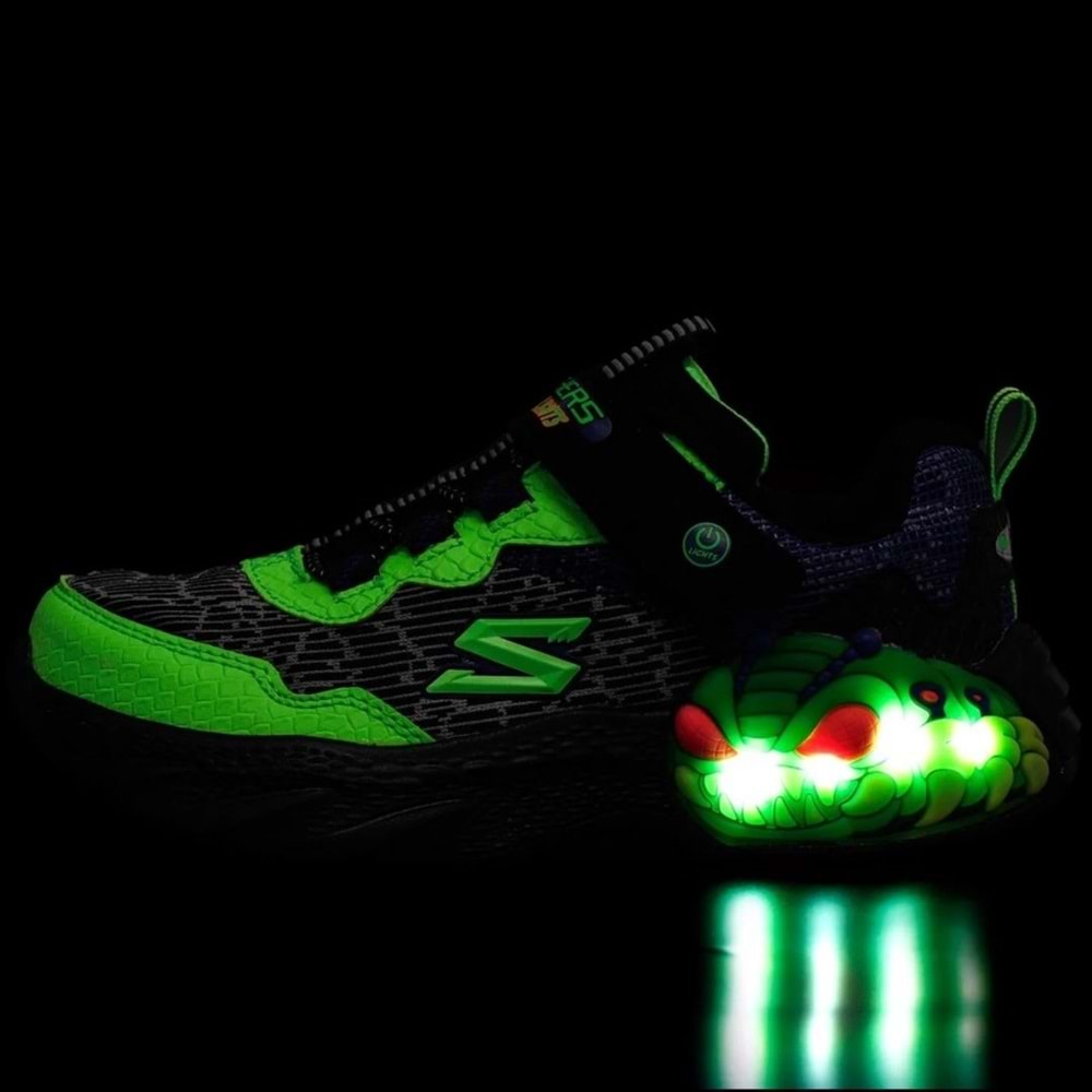 Skechers Creature-Lights 400617L-BKLM Ortopedik Işıklı Çocuk Spor Ayakkabı