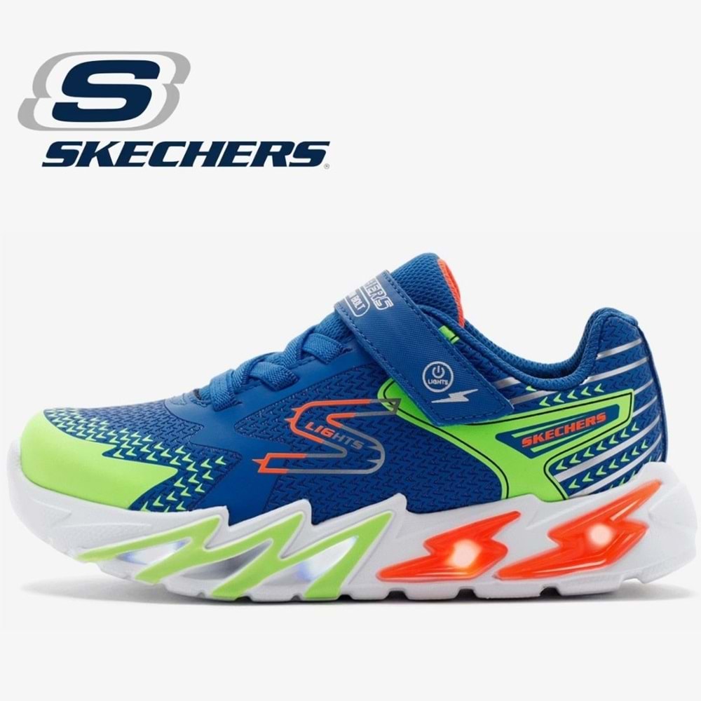Skechers Flex - Glow Bolt 400138L-RYMT Ortopedik Işıklı Çocuk Spor Ayakkabı