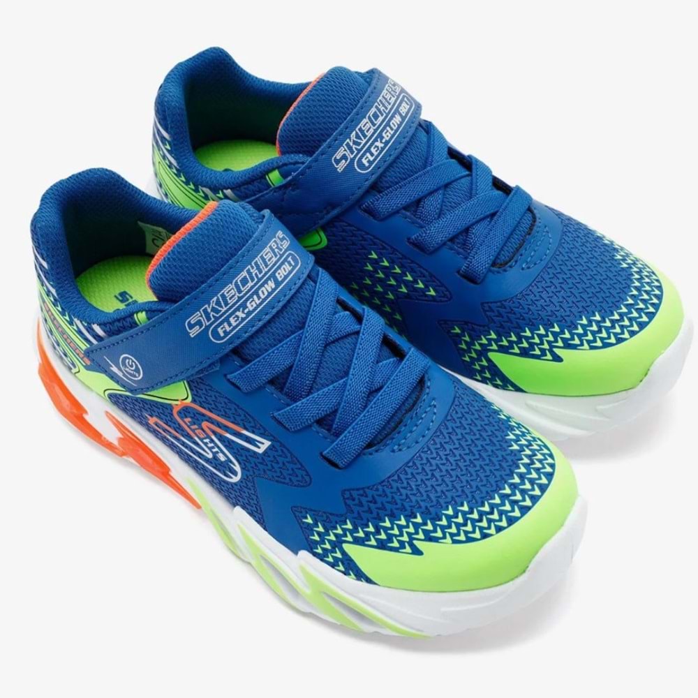 Skechers Flex - Glow Bolt 400138L-RYMT Ortopedik Işıklı Çocuk Spor Ayakkabı