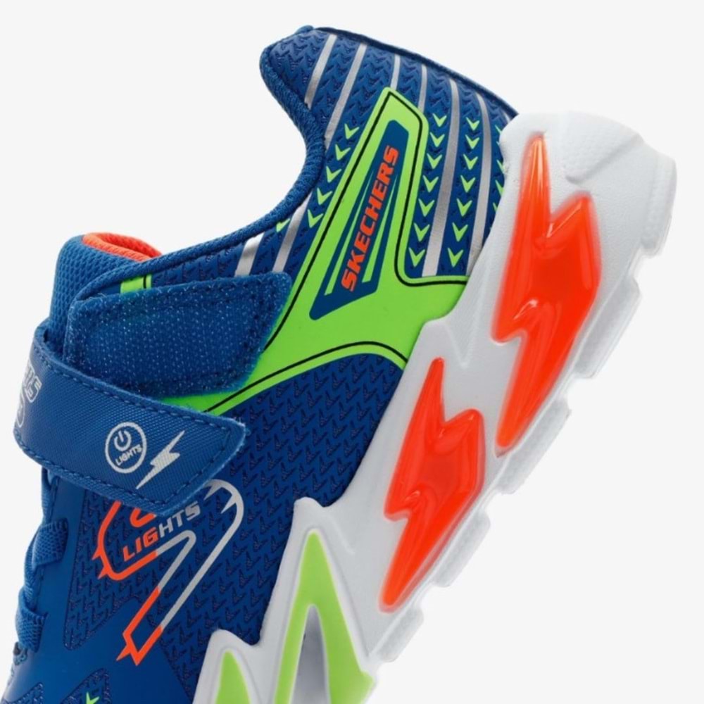 Skechers Flex - Glow Bolt 400138L-RYMT Ortopedik Işıklı Çocuk Spor Ayakkabı