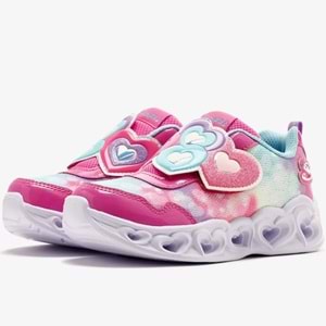Skechers Heart Lights-Lovin Reflection 302693N-PKTQ Işıklı Ortopedik Çocuk Spor Ayakkabı