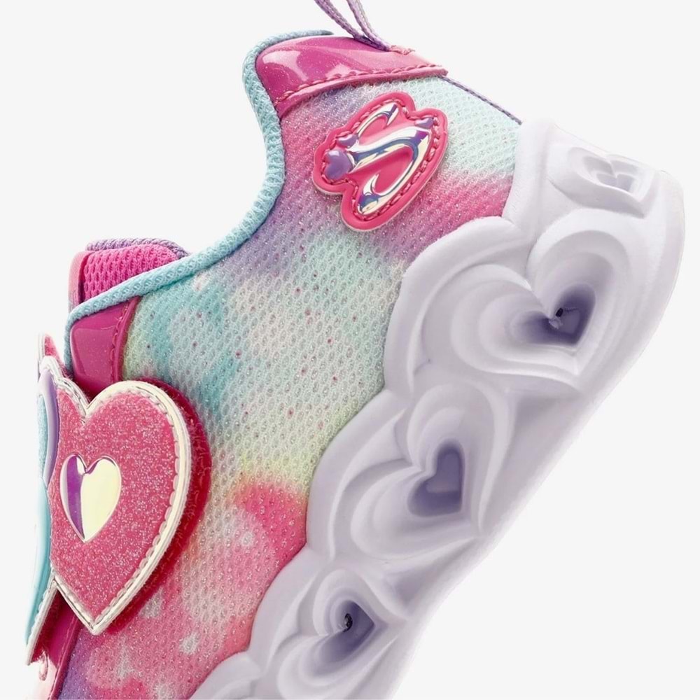 Skechers Heart Lights-Lovin Reflection 302693N-PKTQ Işıklı Ortopedik Çocuk Spor Ayakkabı