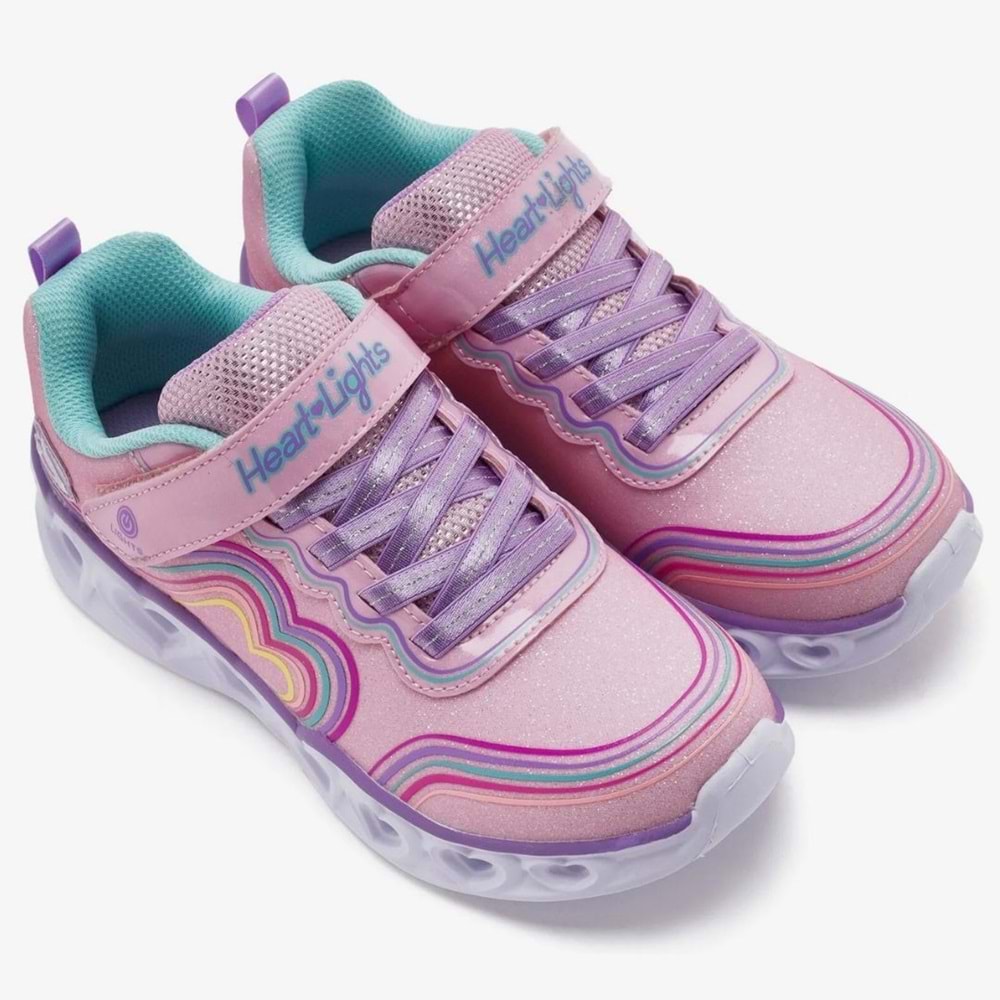 Skechers S-lights Heart Lights Retro Hearts 302689L-LPMT Işıklı Ortopedik Çocuk Spor Ayakkabı