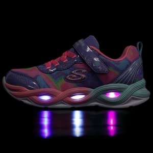 Skechers Twisty Glow - Sorbet Swirl 303716L-PWMT Ortopedik Işıklı Çocuk Spor Ayakkabı