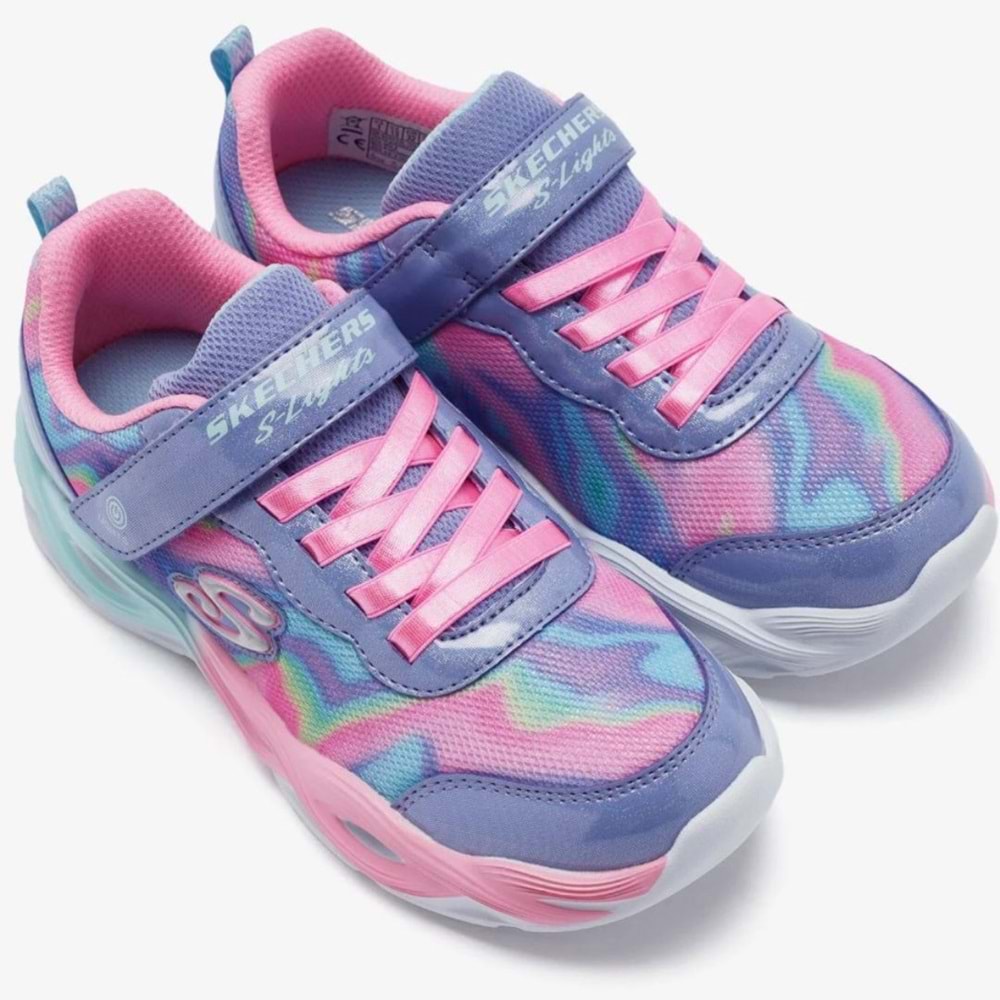 Skechers Twisty Glow - Sorbet Swirl 303716L-PWMT Ortopedik Işıklı Çocuk Spor Ayakkabı