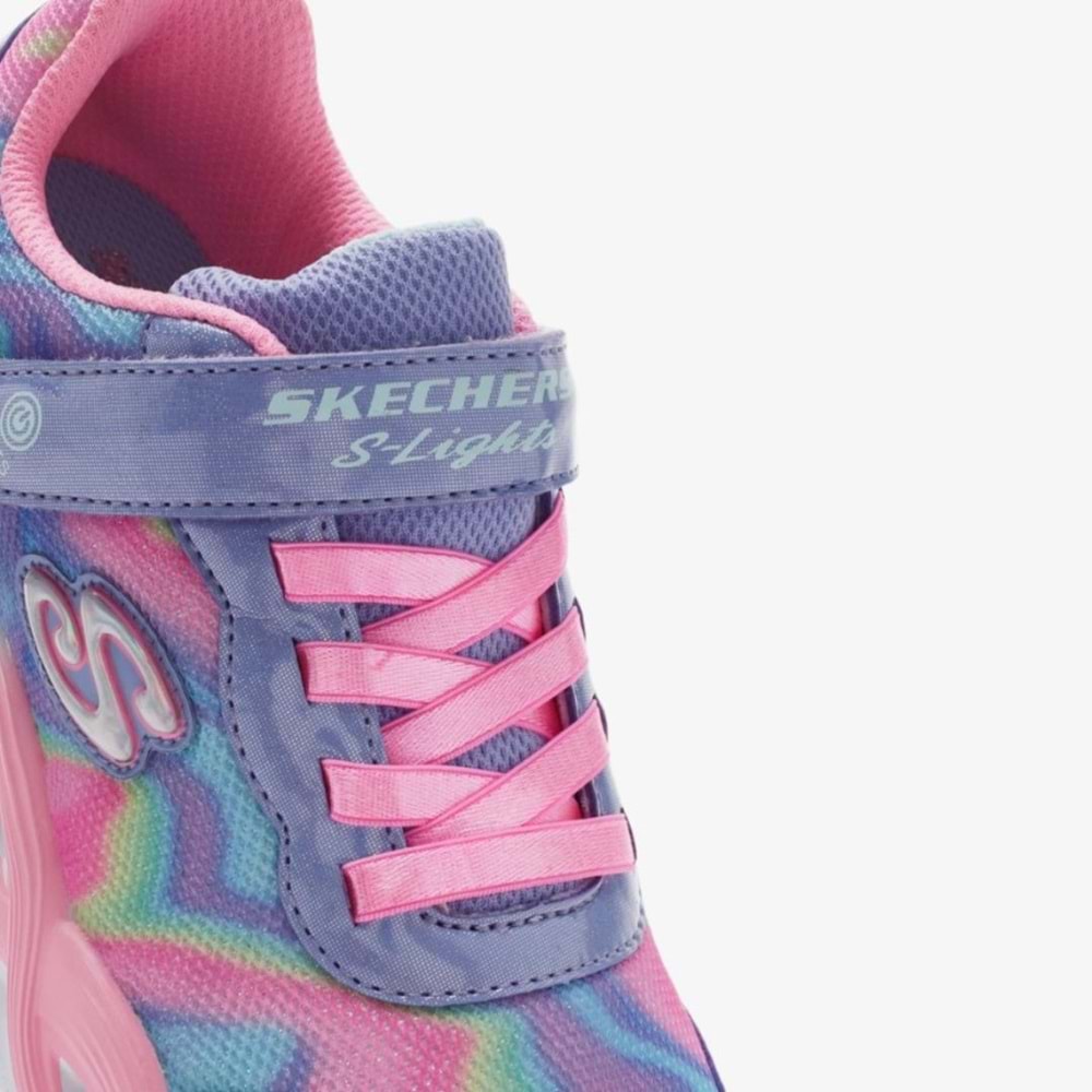 Skechers Twisty Glow - Sorbet Swirl 303716L-PWMT Ortopedik Işıklı Çocuk Spor Ayakkabı