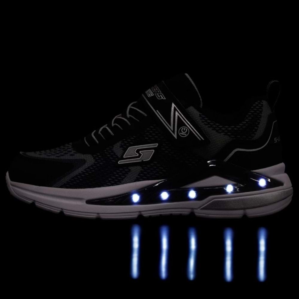 Skechers Tri-namics 401660L-BKSL Ortopedik Işıklı Çocuk Spor Ayakkabı