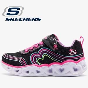 Skechers S-lights Heart Lights Retro Hearts 302689L-BKMT Işıklı Ortopedik Çocuk Spor Ayakkabı