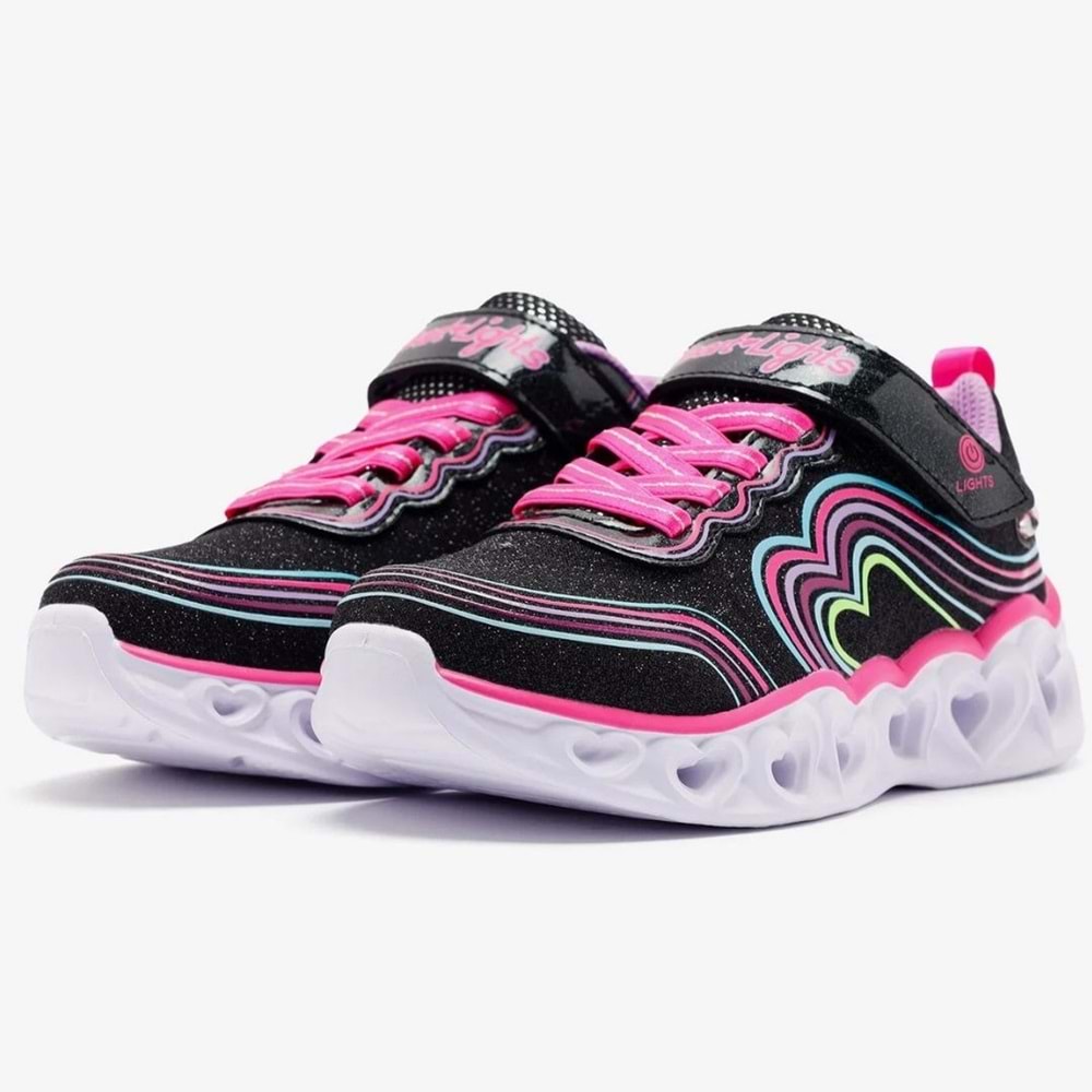Skechers S-lights Heart Lights Retro Hearts 302689L-BKMT Işıklı Ortopedik Çocuk Spor Ayakkabı