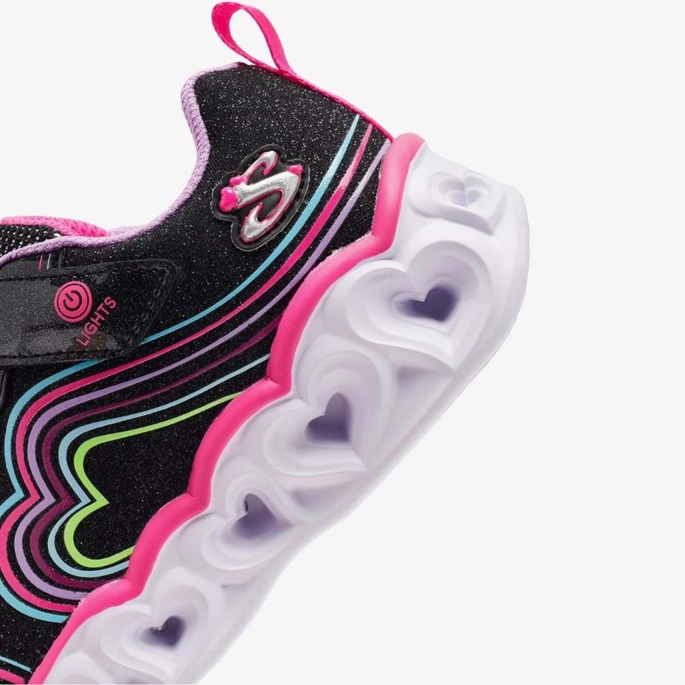 Skechers S-lights Heart Lights Retro Hearts 302689L-BKMT Işıklı Ortopedik Çocuk Spor Ayakkabı
