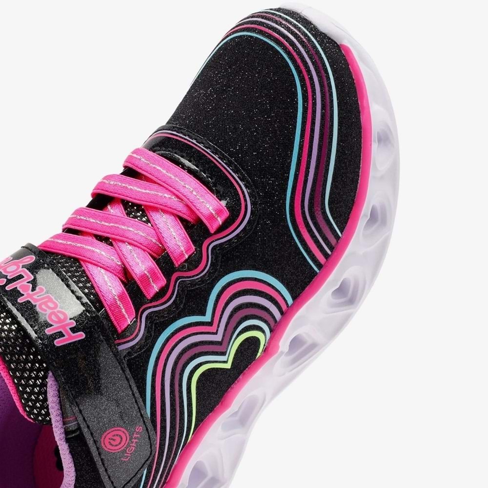 Skechers S-lights Heart Lights Retro Hearts 302689L-BKMT Işıklı Ortopedik Çocuk Spor Ayakkabı