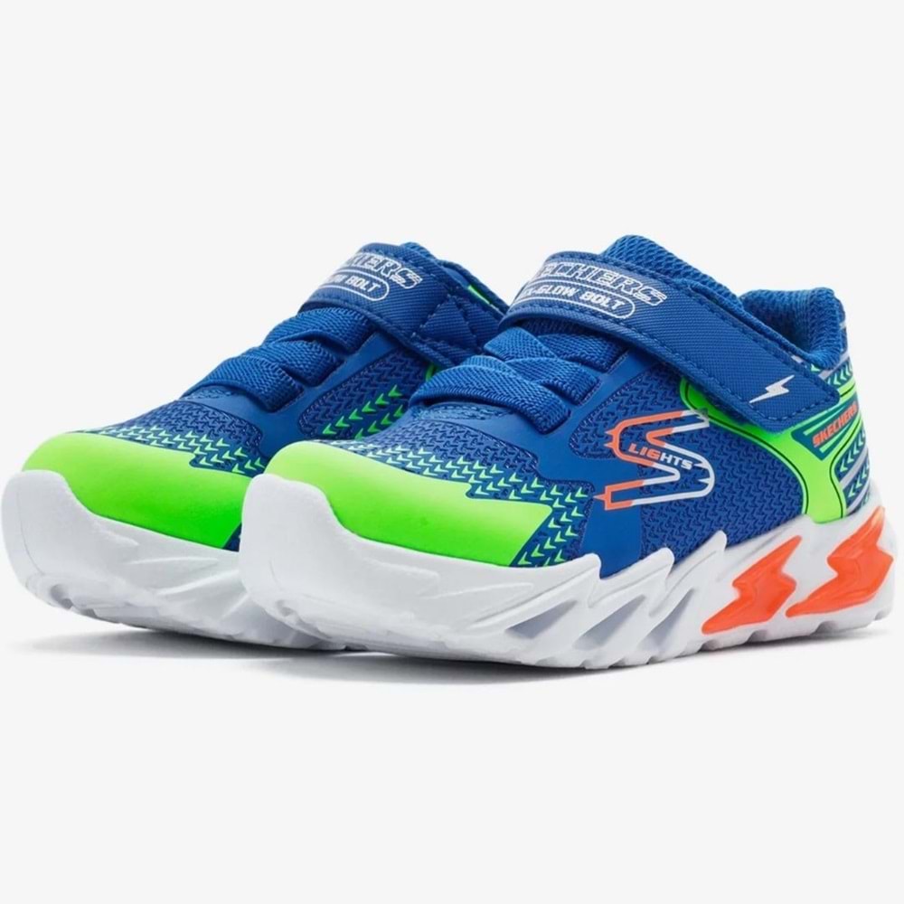 Skechers Flex - Glow Bolt 400138N-RYMT Ortopedik Işıklı Çocuk Spor Ayakkabı