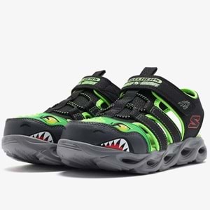 Skechers Thermo-splash-Hydro-flare 400613L-BKLM Işıklı Ortopedik Çocuk Sandalet