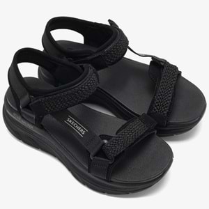 Skechers D'lux Walker-Pretty Field 119822-BBK Ortopedik Kadın Sandalet