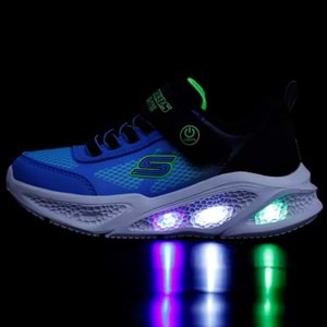 Skechers Meteor Lights Krendox 401495L-BKBL Ortopedik Işıklı Çocuk Spor Ayakkabı
