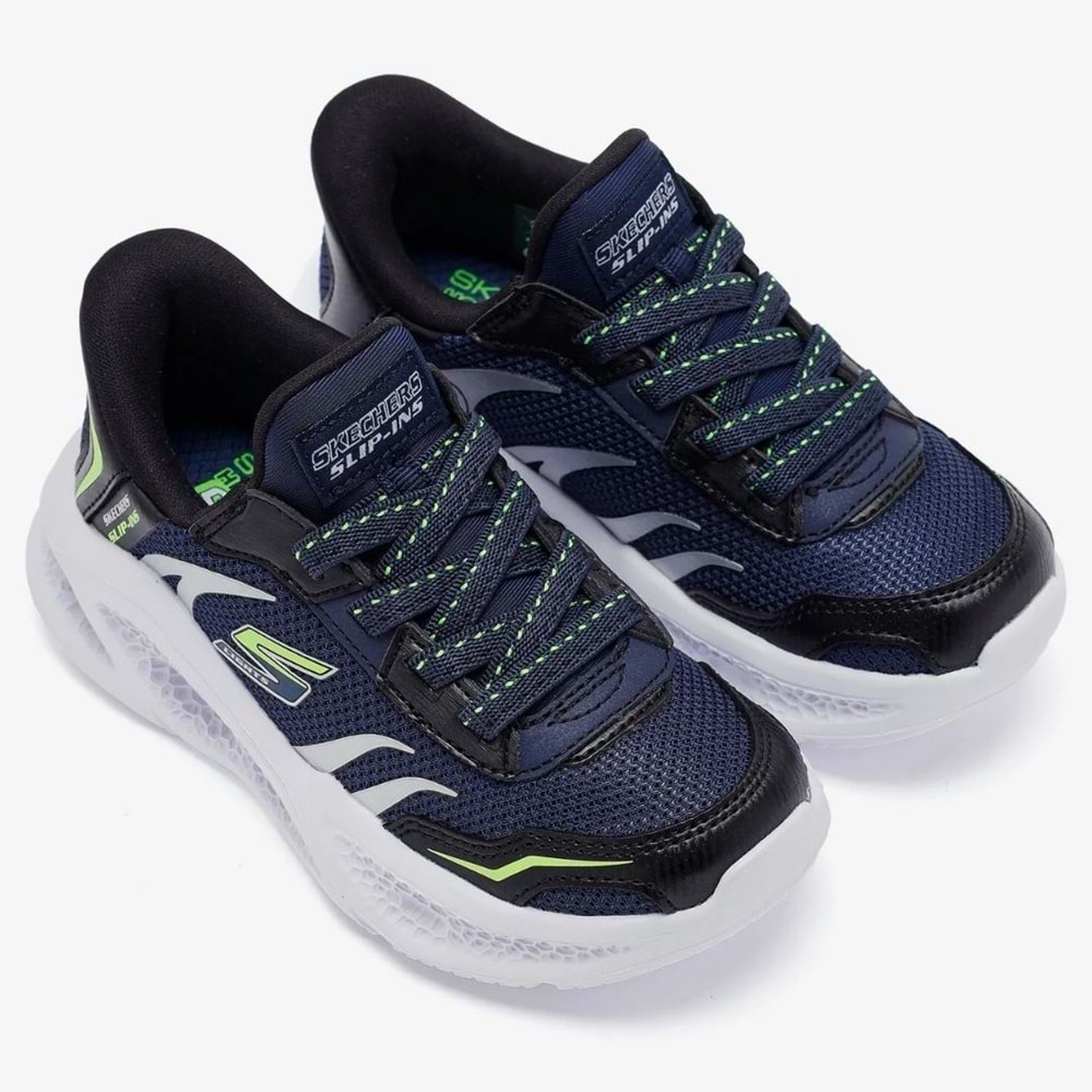 Skechers Meteor-lights Brisk-beams 403848L-NVBK Işıklı Ortopedik Çocuk Spor Ayakkabı