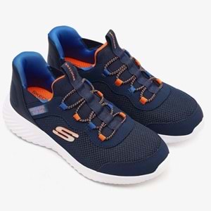 Skechers Bounder Slip-İns Brısk-Burst 403822L-NVBL Ortopedik Çocuk Spor Ayakkabı